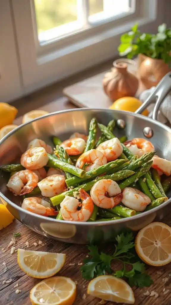 saut ed shrimp with asparagus saut ed shrimp with asparagus