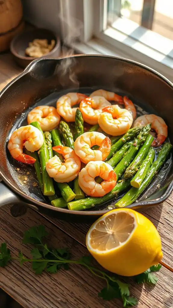 saut ed shrimp with asparagus saut ed shrimp with asparagus