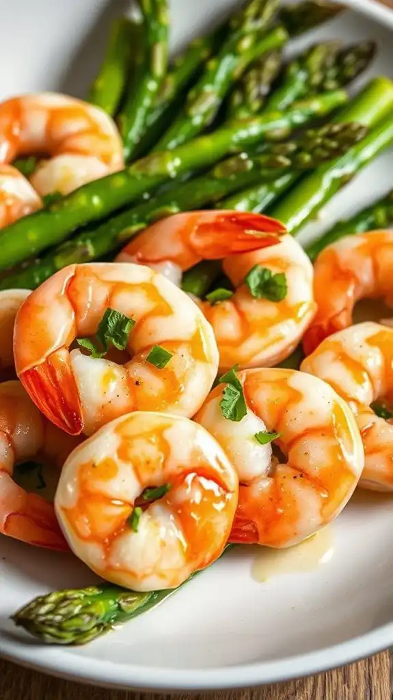 saut ed shrimp with asparagus