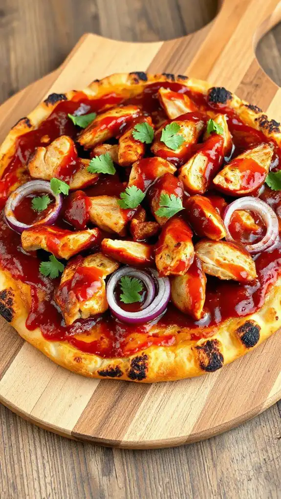 savoring delicious bbq pizza