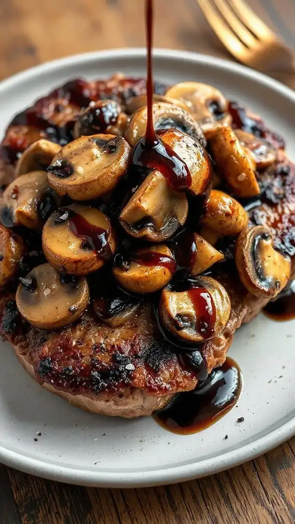 savory a1 mushroom steak