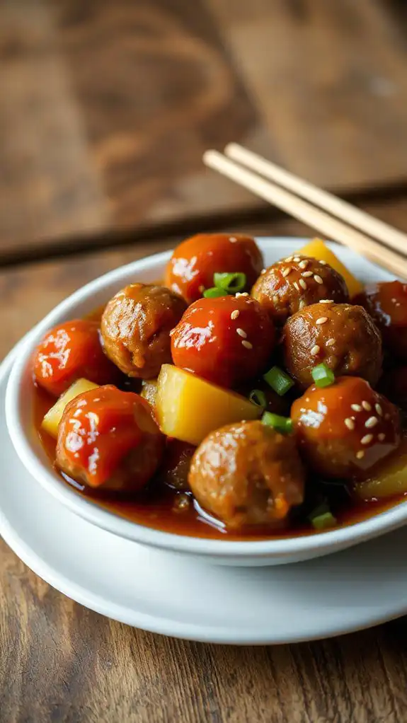 savory and tangy meatballs