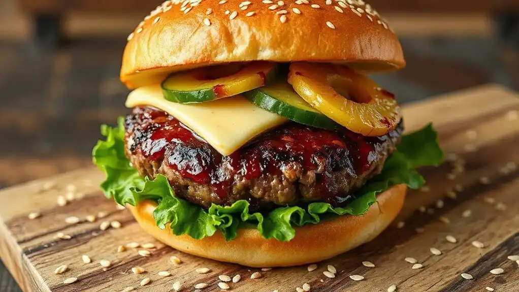 savory asian inspired burger