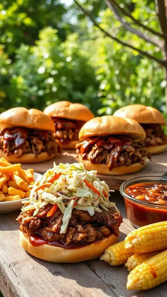 savory bbq pork sandwiches