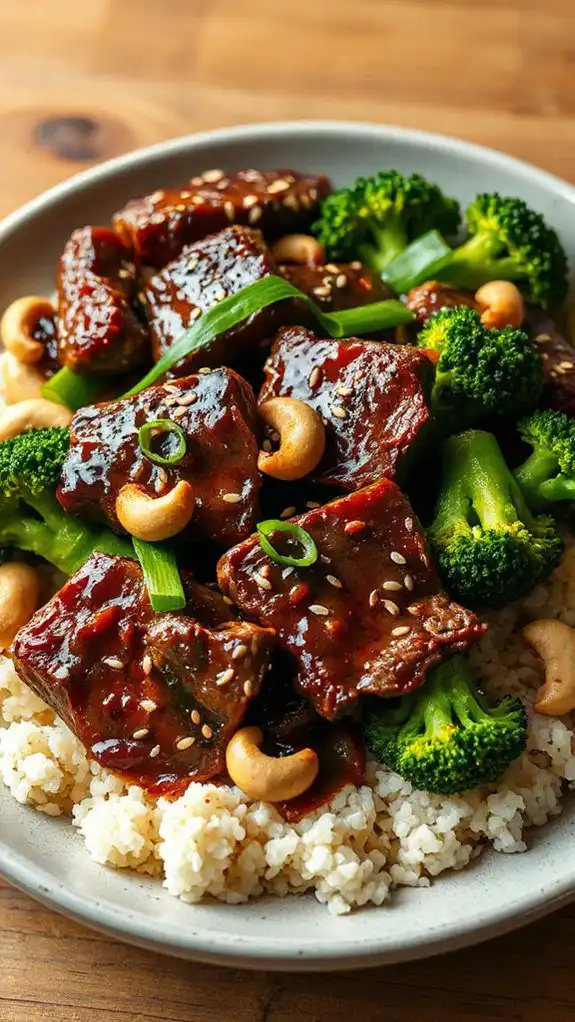 savory beef and broccoli