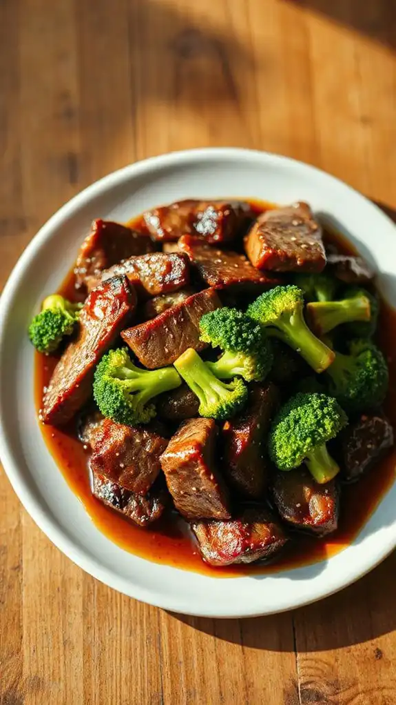 savory beef and broccoli