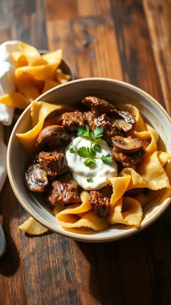 savory beef and mushrooms savory beef and mushrooms
