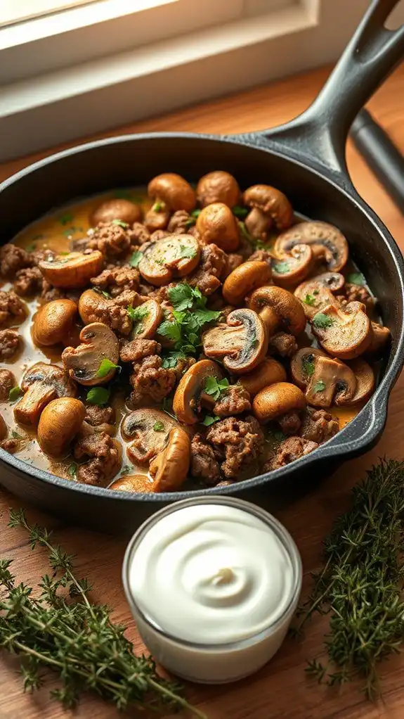 savory beef and mushrooms savory beef and mushrooms