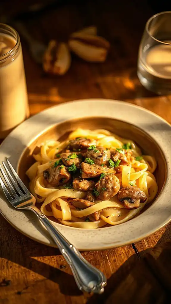 savory beef and noodles