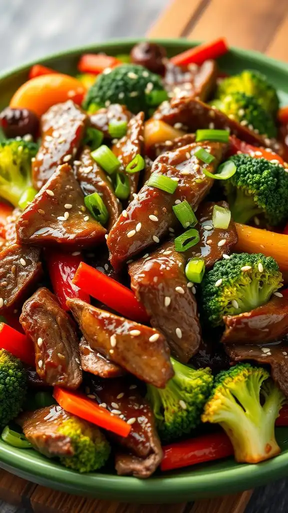 savory beef broccoli dish
