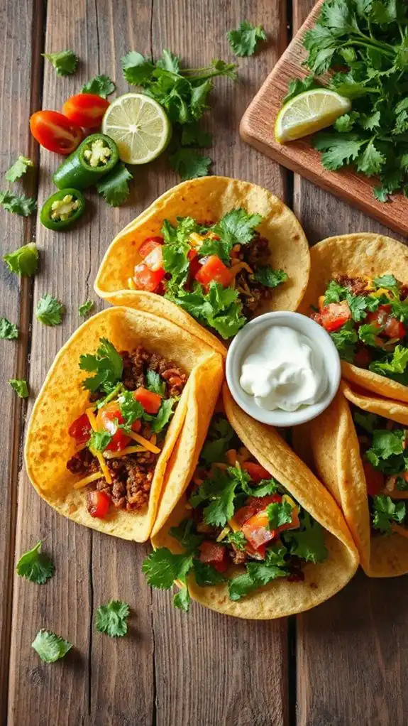 savory beef filled tacos