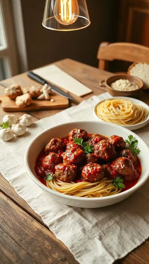 savory beef mushroom meatballs