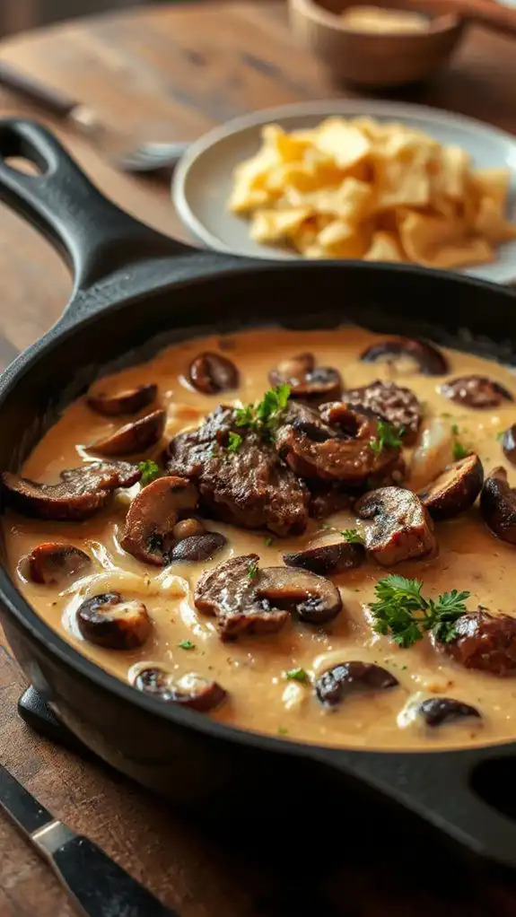savory beef pasta dish
