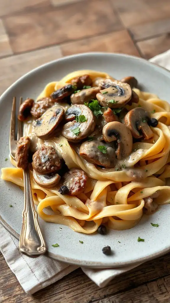 savory beef pasta dish