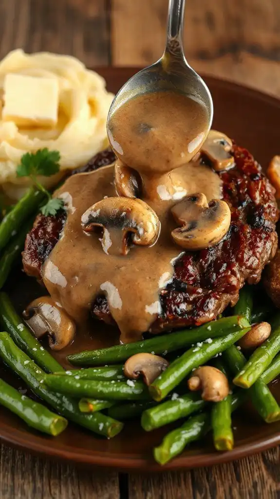 savory beef patty dish