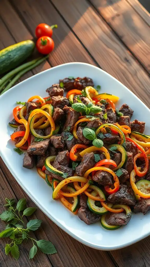 savory beef zucchini dish