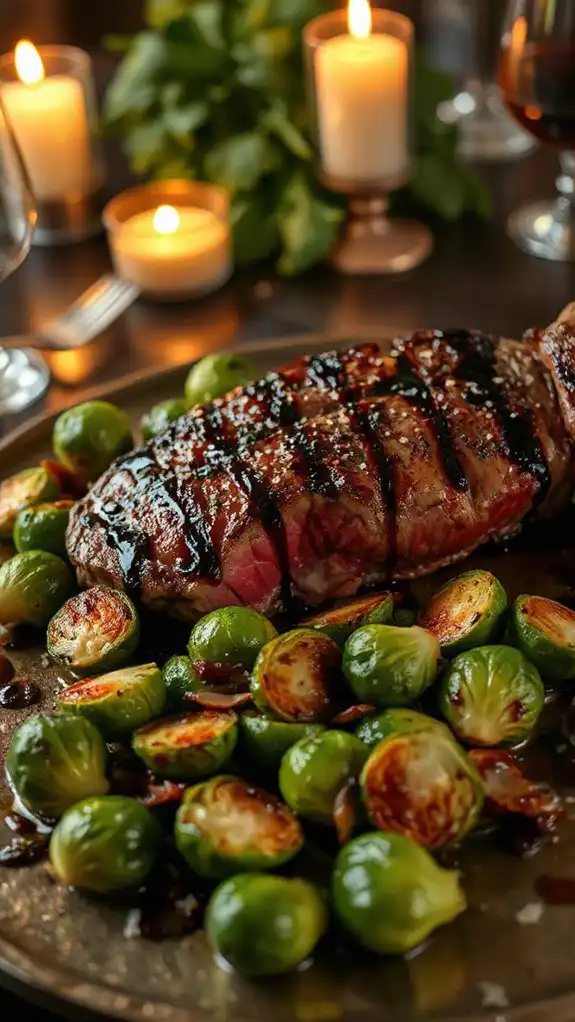 savory brussels sprouts steak