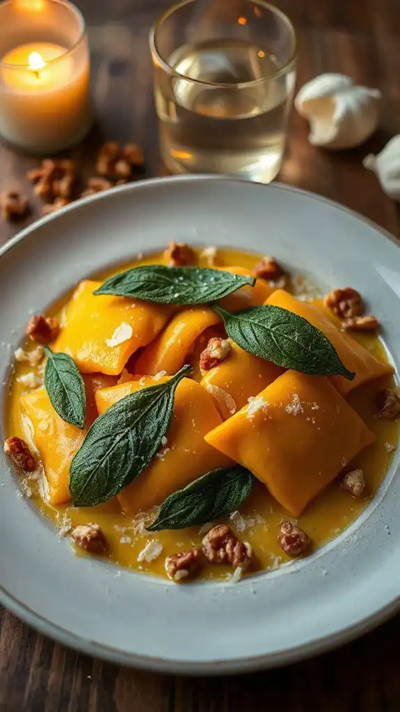 savory butternut squash ravioli