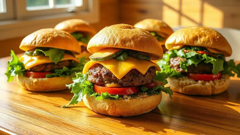 savory cheeseburger in bowl