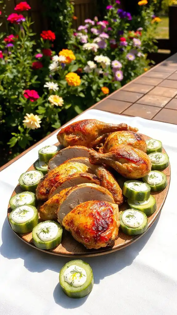 savory chicken cucumber appetizers