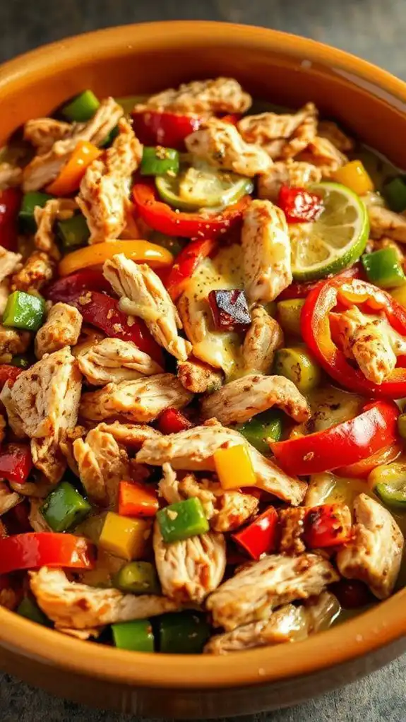 savory chicken fajita dish