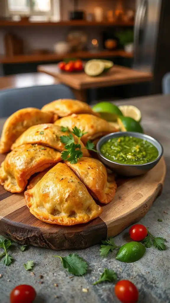 savory chicken filled pastries