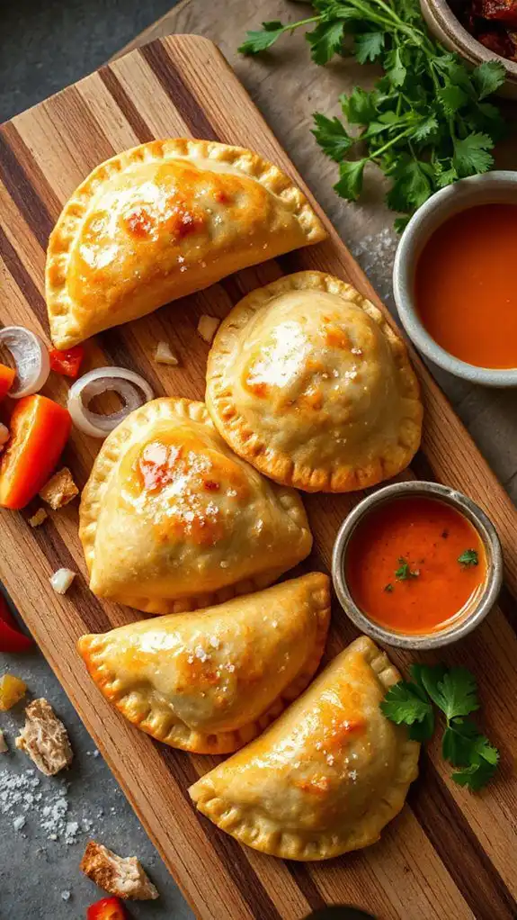 savory chicken filled pastries