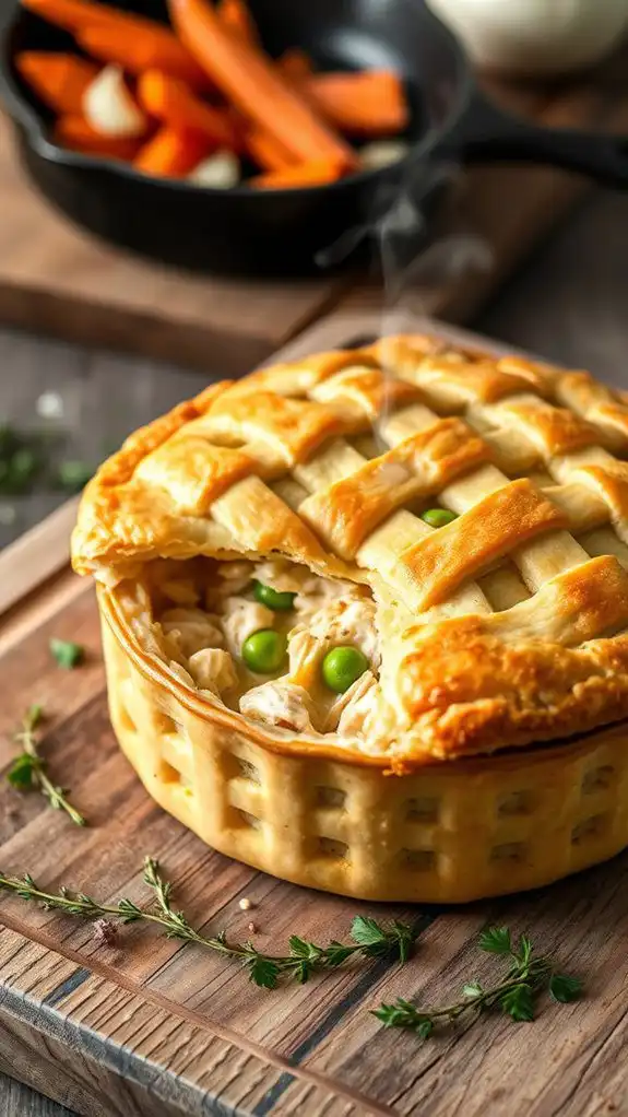 savory chicken filled pastry