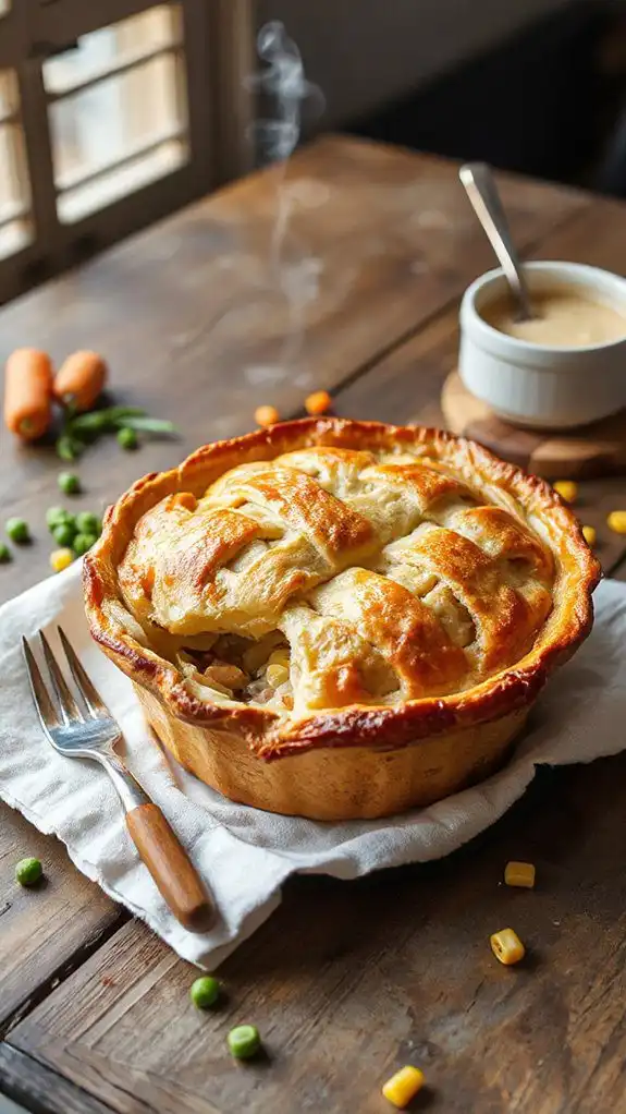 savory chicken filled pastry