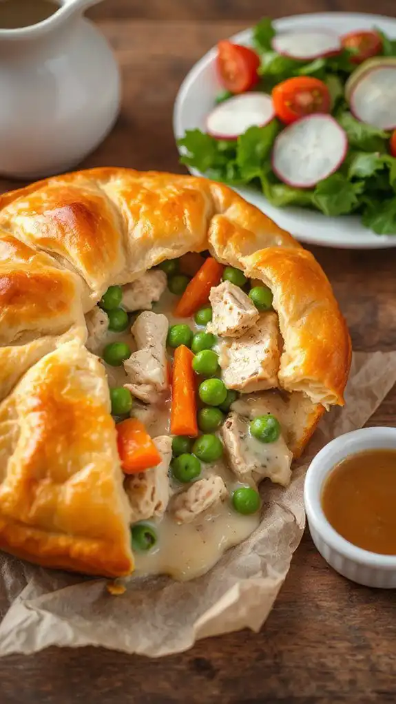 savory chicken filled pastry