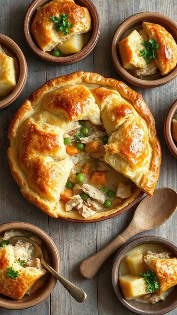 savory chicken filled pastry