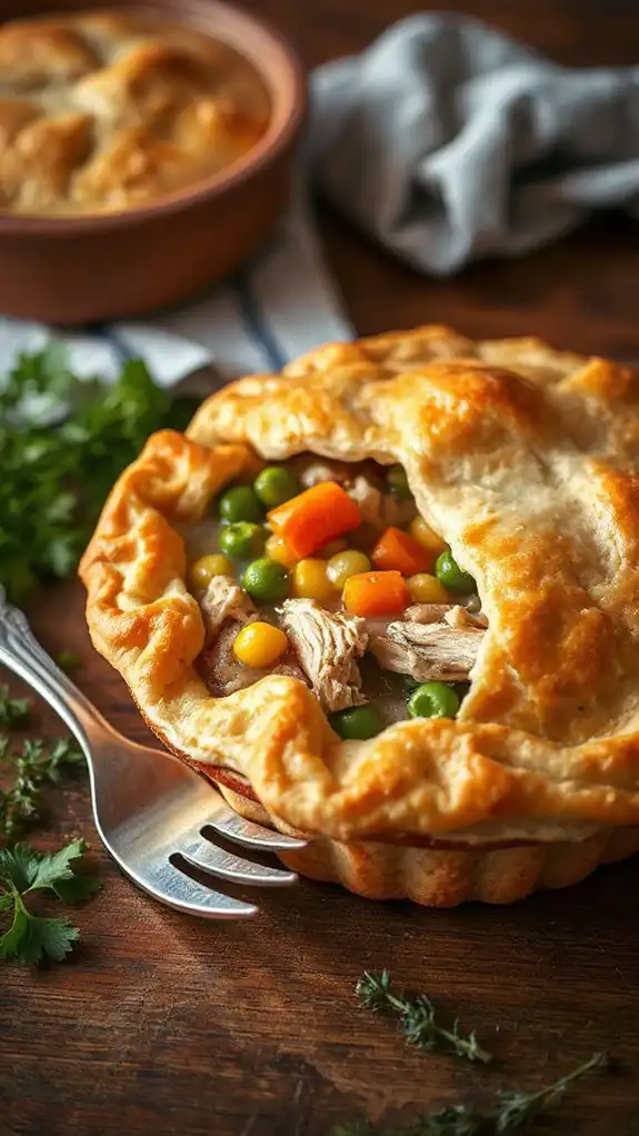 savory chicken filling pastry