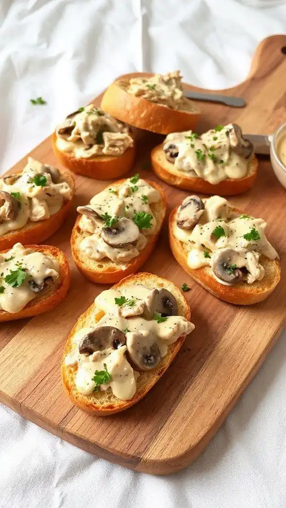 savory chicken mushroom topping