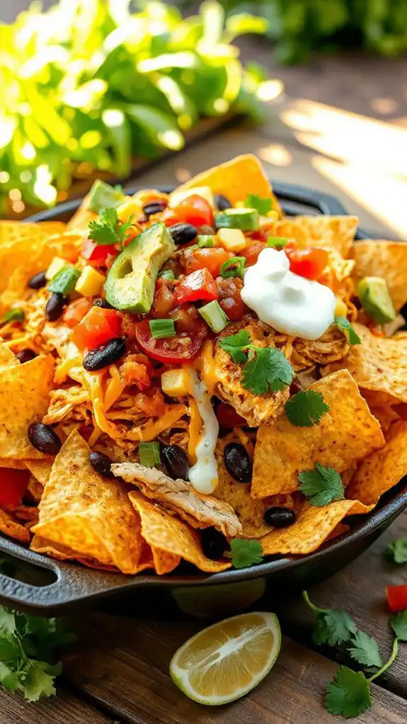 savory chicken nacho dish