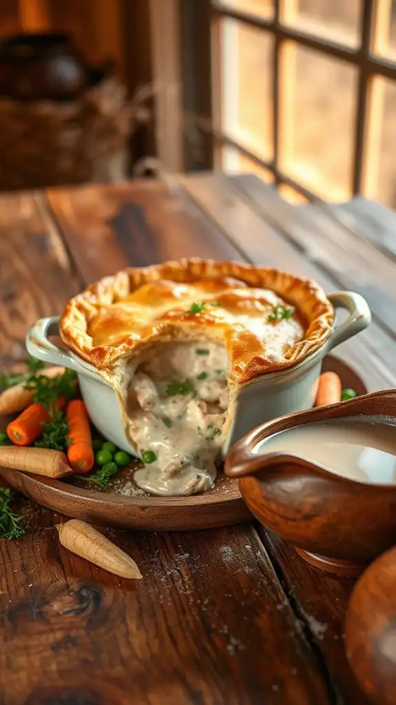 savory chicken pastry dish