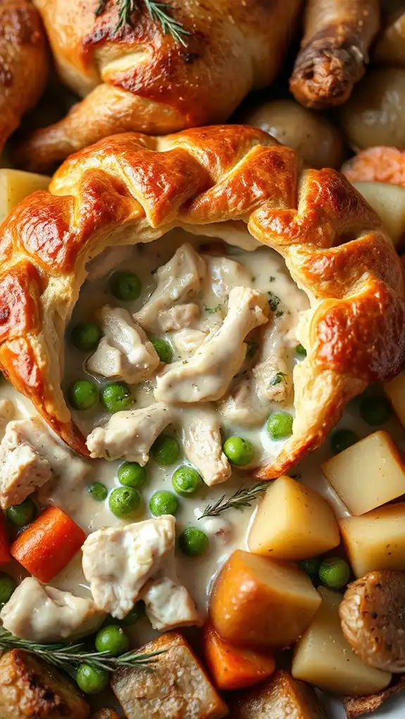 savory chicken pastry dish