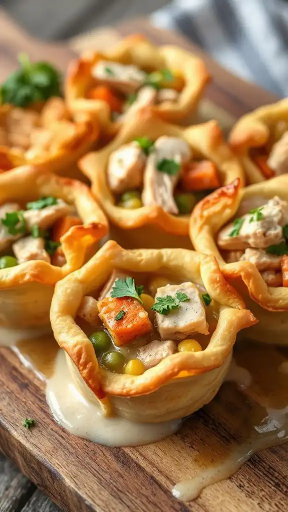 savory chicken pie cups