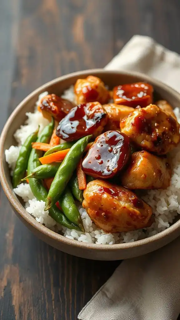 savory chicken rice bowl