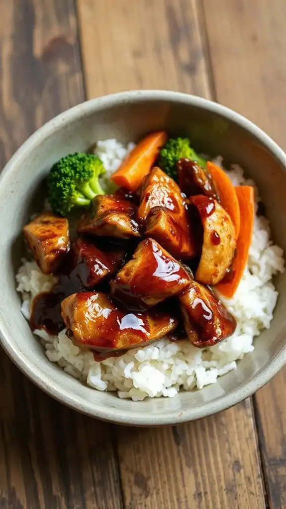 savory chicken rice bowl