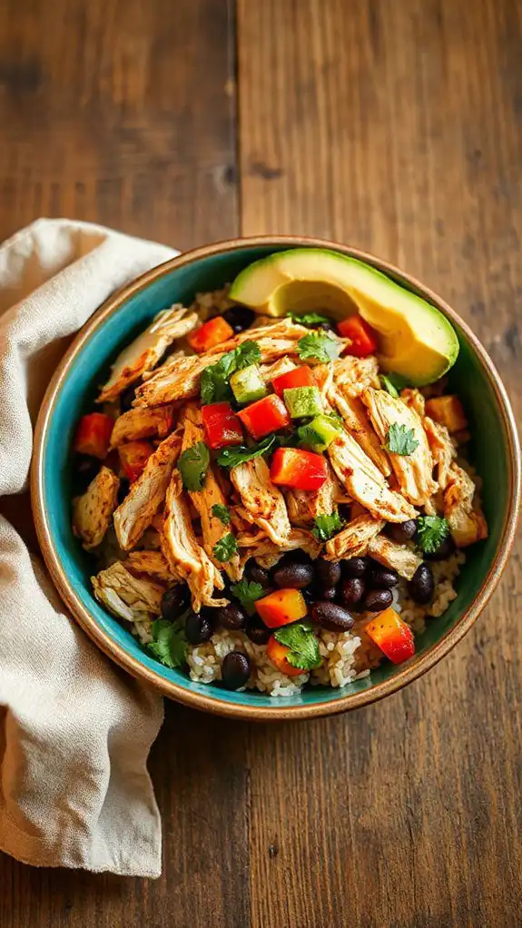 savory chicken rice bowl