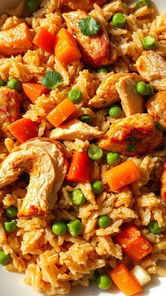 savory chicken stir fried rice