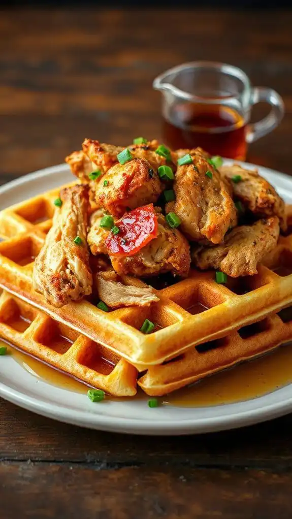 savory chicken sweet waffles