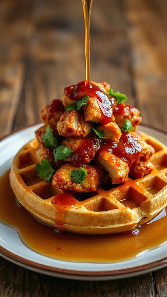 savory chicken waffle delight
