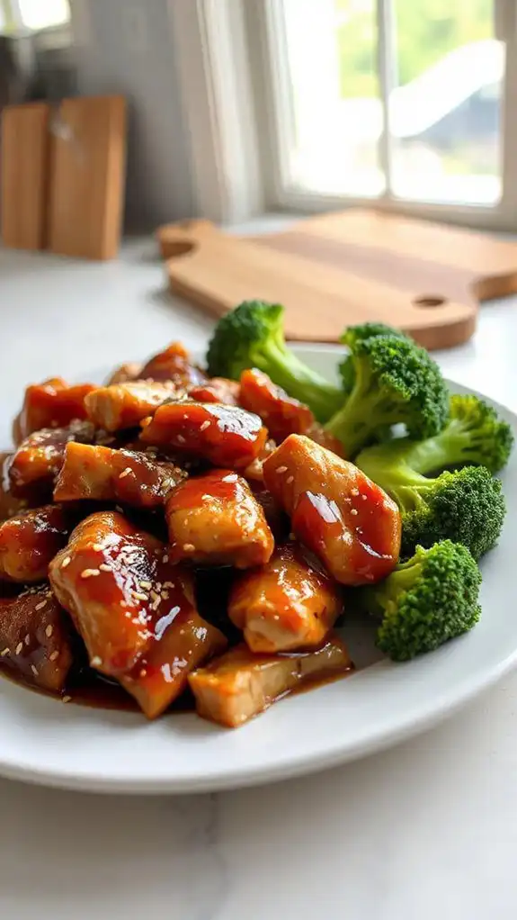 savory chicken with broccoli