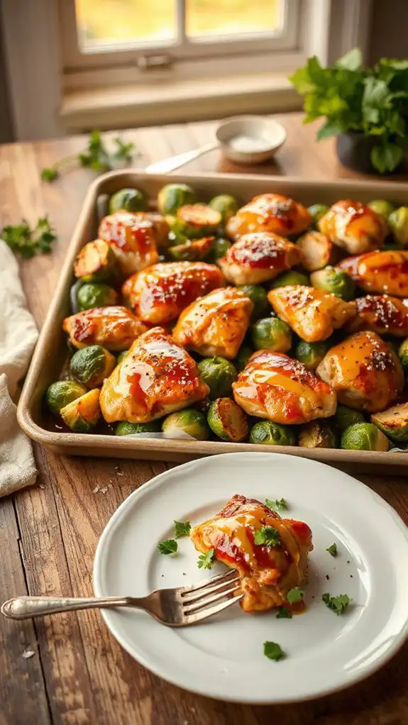 savory chicken with brussels