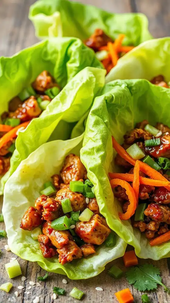 savory chicken wrapped lettuce savory chicken wrapped lettuce