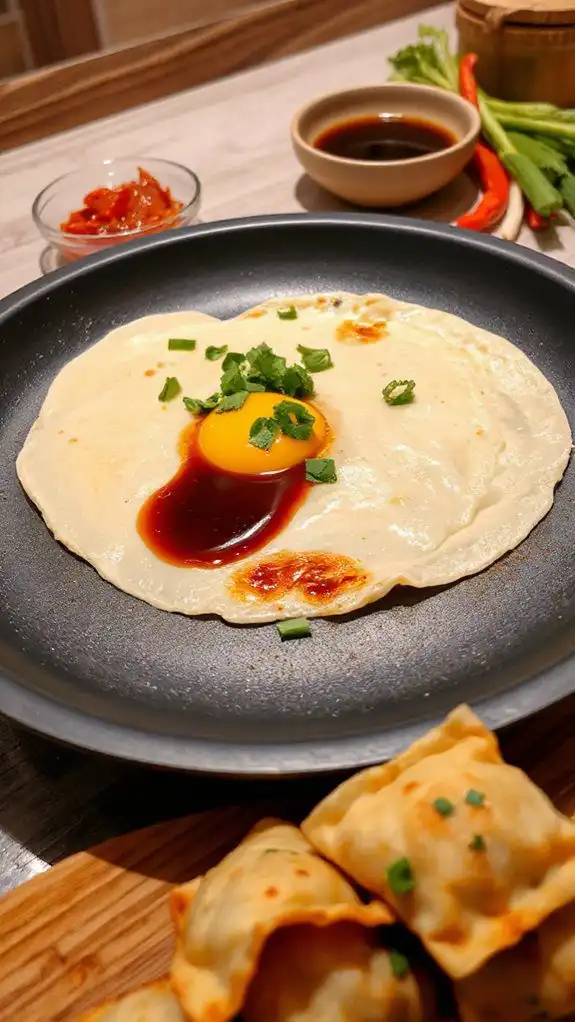 savory chinese street crepe