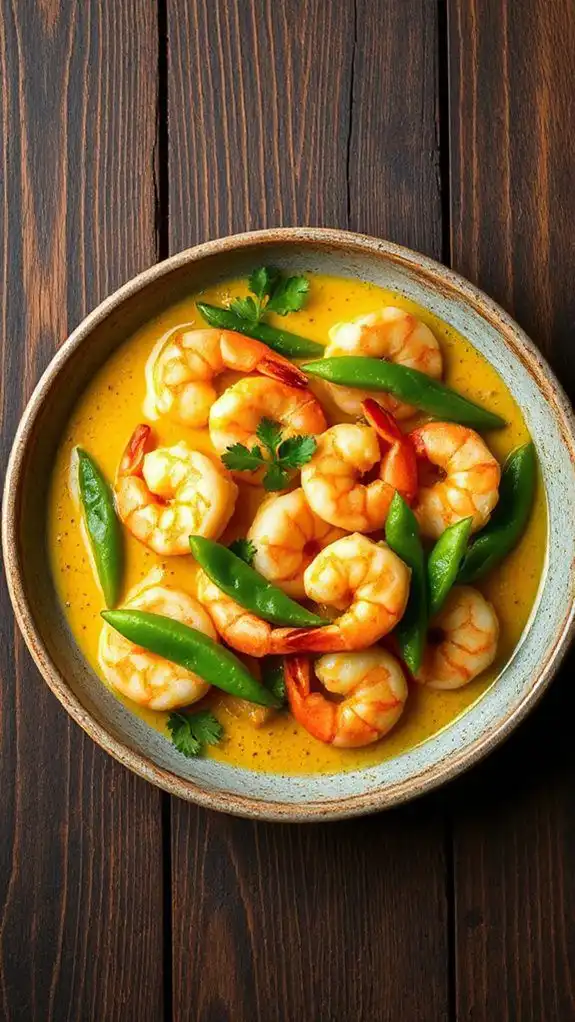 savory coconut shrimp dish