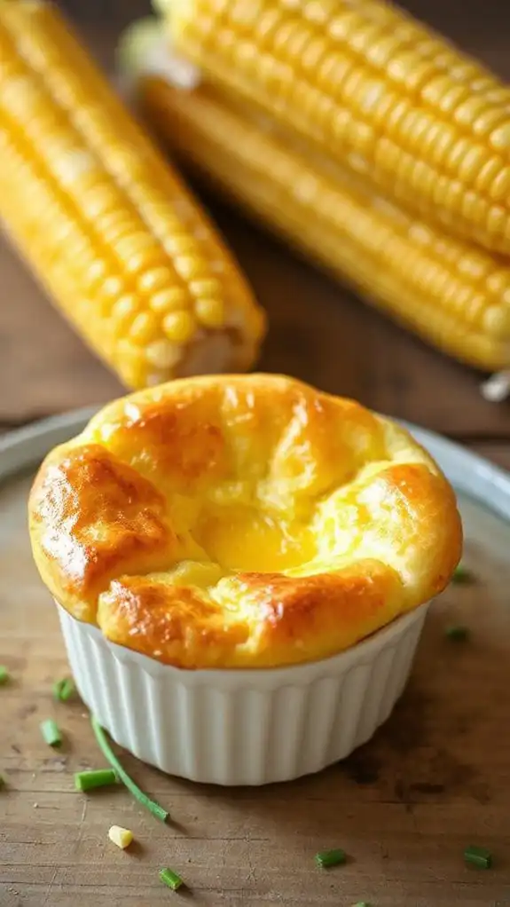 savory corn cheese souffl