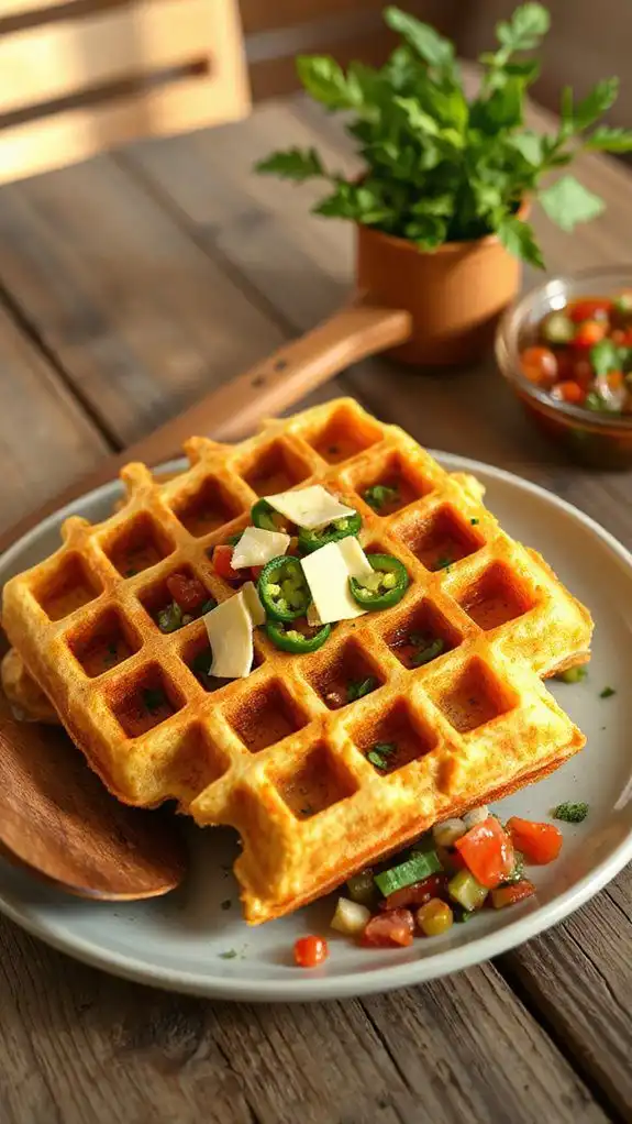 savory corn jalape o waffles